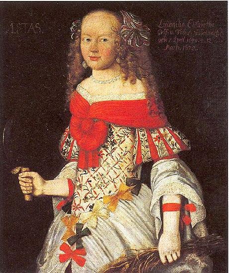 Portrait of Ludmilla Elisabeth von Schwarzburg-Rudolstadt, unknow artist